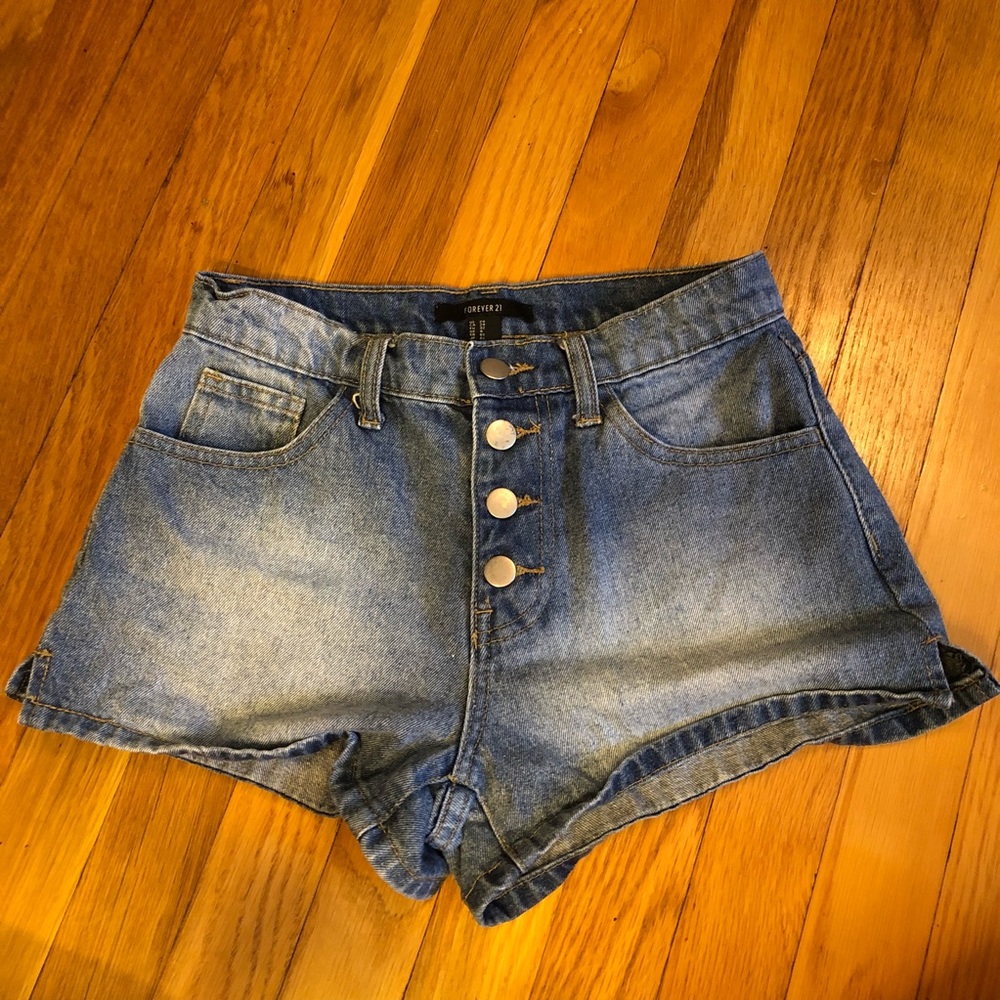 Vintage style High waist Jean Shorts Forever 21